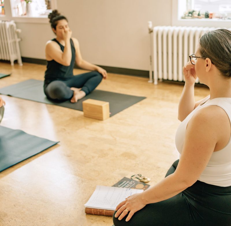 Darci Nyal teaching pranayama yoga breathing