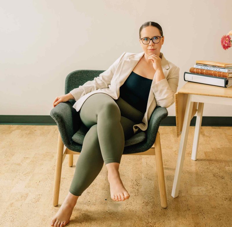 Amitié Yoga - Darci Nyal, E-RYT 500 Sitting in Chair